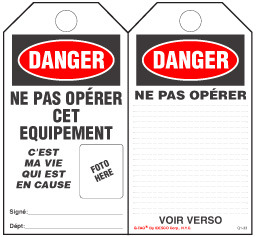 Danger, Ne Pas Operer Cet Equipement Self-Laminating Tag Kit | Idesco ...